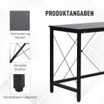 L-Format Hörnskrivbord Rymligt Datorbord MDF och Metall Modern Arbetsstation för Kontor och Gaming Svart 150 X 150 X 76 Cm