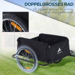 Lastvagn Cykelkärra Transportvagn Svart Metall för Cyklar Robust Cargotrailer med Dragkrok
