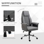 Höjdjusterbar Kontorsstol Ergonomisk Chefsstol 116-126 Cm för Hemmakontor Grå
