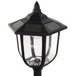 Solar Trädgårdslampa LED Trädgårdslykta 30/60 Lumen Svart Plast för Trädgård och Terrass Ø26,5 X H177 Cm