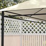 Ersättningstak Paviljongtak Kräm av Polyester för Trädgårdsmöbler och Paviljong Vattentät med UV-Skydd Väderbeständig Topp 3,97 x 2,97 m