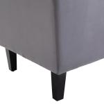 Öronlappsfåtölj Sammet med Knappar Elegant Relaxstol med Träben för Vardagsrum Bekväm Klassisk Design Grå 67 X 70,5 X 97 Cm
