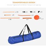 Agility-Set med Hundtunnel, Komplett Träningsbana för Husdjur med Bärväska, Rolig Aktivitet i Plast och Polyester, Orange/Vit