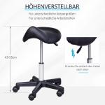 Rullpall Snurrpall Svart av Konstläder och Metall för Frisörsalonger och Kontor Höjdjusterbar med Hjul Bekväm Salongsstol