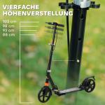 Sparkcykel för Barn med Justerbart Styre och Hopfällbar Design för Lek och Motion Hållbar och Säker Svart Plast 6-12 år 94 x 36 x 88-103 cm