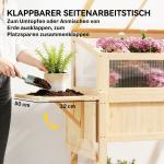 Odlingslåda med Drivbänk Naturfärgad Trä för Trädgård och Balkong Upphöjd Planteringslåda med Lock och Hylla Skyddad Odling