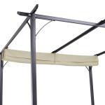 Pergola Lusthus 3 X 3 M Vattentät med Skjuttak och UV-Skydd Aluminium för Trädgård och Terrass Beige