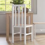 Set med 4 Köksstolar, Massivt Trä, Modern Design, Natur, 38,5 x 47,5 x 99 cm