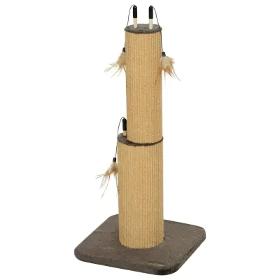Klöspelare Klösmöbel Brun av Jute och Plysch 78 cm
