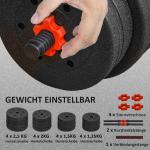 Hantelset 2 i 1 med Justerbara Vikter för Professionell Styrketräning Ergonomisk och Hållbar Svart Stål och Plast 30 kg