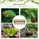 Terrarium för Reptiler och Groddjur, Skjutbara Glasdörrar, Ventilationsgaller, 120 x 50 x 50 cm