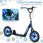 Sparkcykel för Barn med Justerbart Styre och Broms för Lek och Motion Stabil och Lättmonterad Blå Stål 2 Hjul