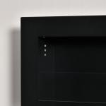 Etanoleldstad, Bio-etanol Brännare, 3 Bränsleboxar 1 L, 3 Timmars Brinntid, 2000 W, Rökfri, Väggmonterad, Stål, Härdat Glas, Svart, 120 x 15 x 40 cm