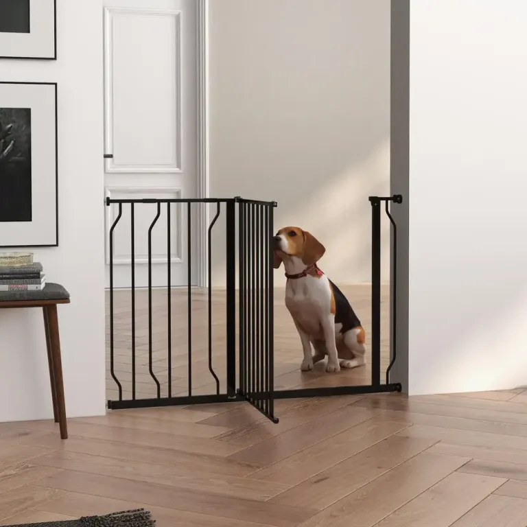 Hundgrind för Spännfäste Justerbar Bredd Svart