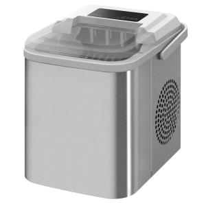 Ismaskin Iskubsmaskin Vit av Plast och Metall för Hemmet Bärbar Maskin 12 kg på 24 Timmar Självrengörande Kompakt