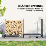 Vedställ med Lock, 0,6 m³, upp till 200 kg, Pulverlackerad Metall, Svart/Mörkgrön