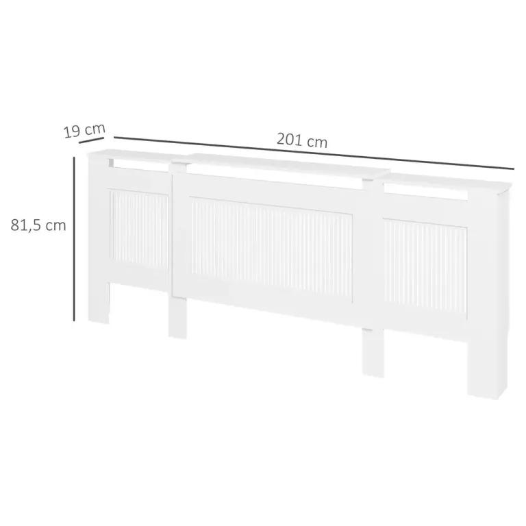 Justerbart Elementskydd med Hylla 125-201 x 19 x 81,5 cm