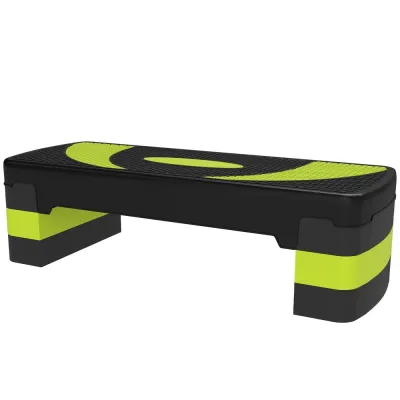 Aerobic Stepper Stegbräda Höjdjusterbar Grön 10-20 cm