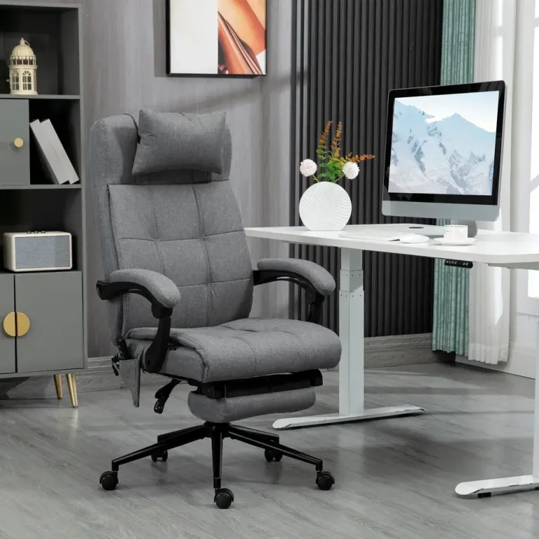 Kontorsstol Massagestol Grå 66 x 76 x 112-120 cm