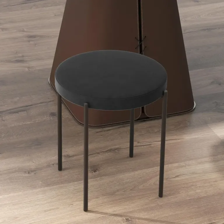 Matpallar Köksstolar Svart av Sammet 41,5 x x 46 cm