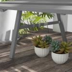 Trädgårdsbänk Parkbänk Grå av Aluminium för Trädgård och Terrass 2-Sits Bänk med Ryggstöd Väderbeständig 123 x 67 x 79 cm