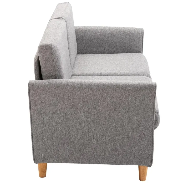 2-Sitsig Soffa i Linnetyg Loungesoffa 141 x 65 x 78 cm