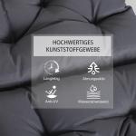 2-Pack Kuddar för Lågryggade Stolar Sittdynor Trädgårdsdynor Komfortabla Utomhusdynor Grå