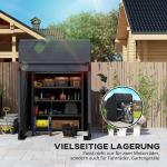 Motorcykelpresenning Motorcykelgarage Svart av Oxford Tyg för 2 Motorcyklar ve Skotrar Vattentätt Överdrag 345 x 135 x 191 cm