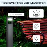Trädgårdslampa Stigljus Pollare Mörkgrå av Aluminium för Utomhusbruk med Varmvitt LED Ljus Justerbar Vinkel IP65 Vattentät Modern Belysning