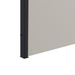 Sidomarkis Insynsskydd Ljusgrå av Polyester och Metall för Trädgård Utdragbar Trädgårdsmarkis med UV-Skydd Vindskydd 300 x 140 cm