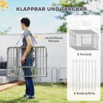 Valphage Hundlekhage 8-Delad Silver av Stål för Små Hundar och Kaniner Utomhus Inhägnad med Dörr 60 cm