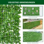 Sekretesshäck Konstgjord Häck för Balkong och Väggdekoration UV-Beständig och Lättskött Ljusgrön 300 X 100 Cm