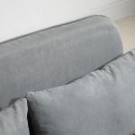 Pall Fotpall Ottoman Mörkgrå av Tyg och Trä för Vardagsrum och Sovrum Rund med Handtag och Fotstöd Bekväm Sittplats Ø 48 x 45 cm