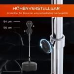 Stansbollsset Stativ Boxträningsset 136-154 Cm Höjdjusterbart med 1 Par Handskar för Proffs och Nybörjare Svart