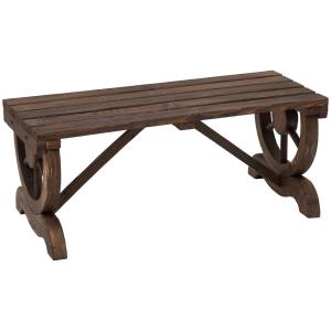 Trädgårdsbänk Väderbeständig Rustik Bänk Slitstark och Snygg 98 X 50 X 39,5 Cm