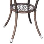 Balkongmöbelset Hopfällbar Rotting Bistroset med Sittdyna för Trädgård och Balkong Brun 60 X 58,5 X 89,5 Cm