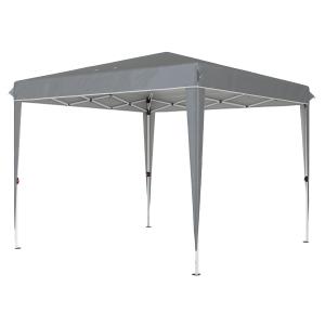 Lusthus Paviljong Pop-Up Partytält Ljusgrå av Polyester och Metall för Trädgård och Camping Vattentåligt Tält med Väska 3 x 3 m