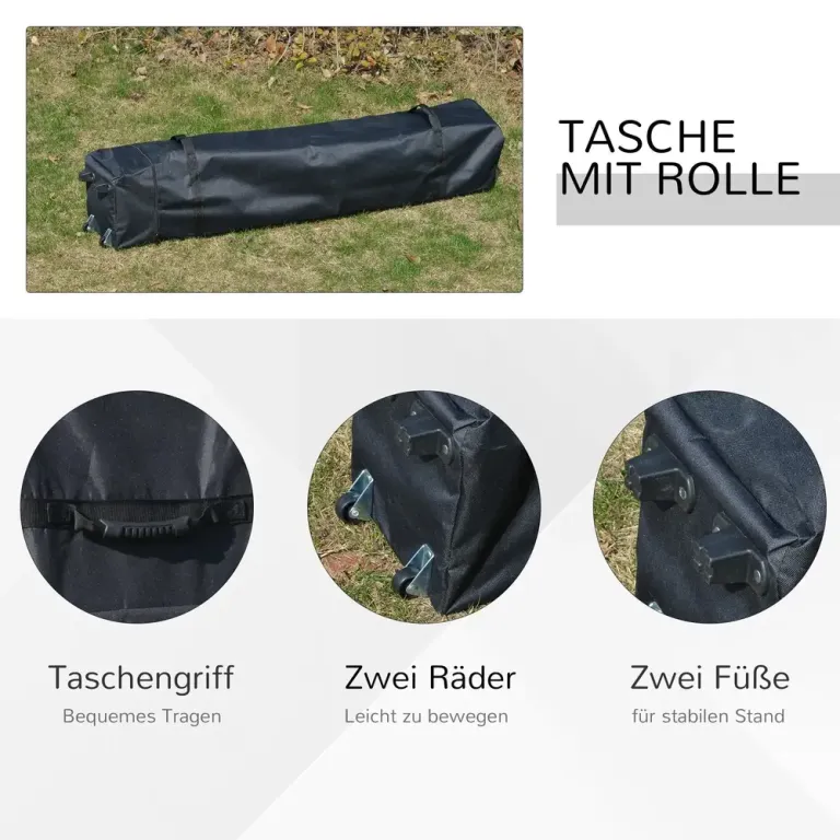 Hopfällbar Pop-up Paviljong Partytält 2,95 x m
