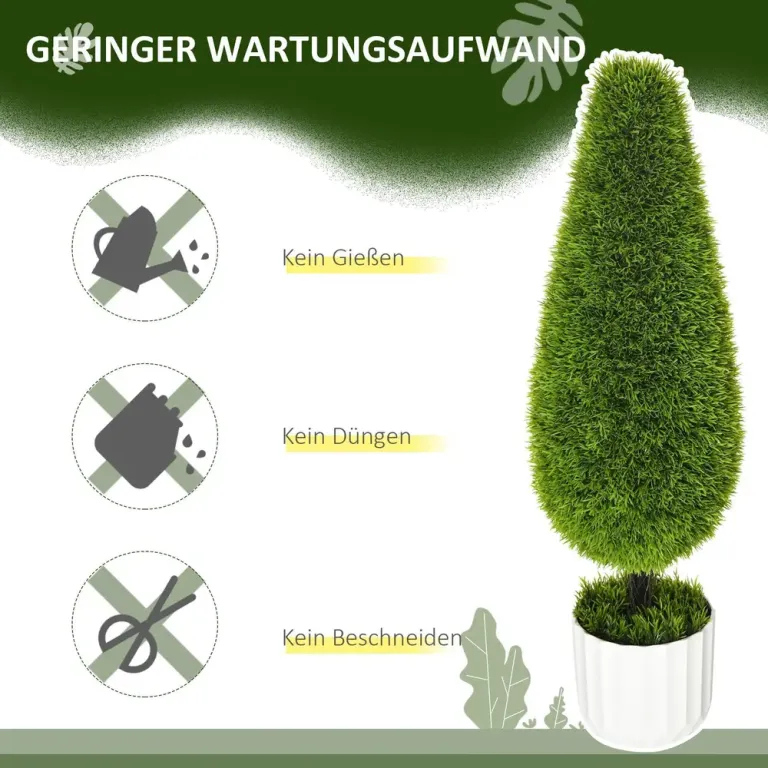 Konstgjorda Cypressväxter i Kruka 2-Pack 90 cm, Grön