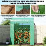 Tomatväxthus Grön PE-plast och Stål för Trädgård Odlingshus med Rullport och Nätfönster Väderbeständigt Skydd 170x68x200 cm