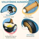 Trehjuling Balanscykel Flerfärgad av Metall och Plast för Barn 2-5 År med Justerbar Sits och Cykelkorg Pedaler Säker