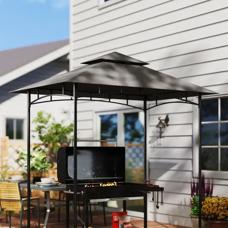 Grillpaviljong Pergola för Uteplats med Tak 3x3 m