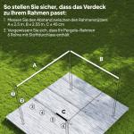 Pergolatak Prisvärd Cremefärgad Polyester för Pergola som Reservtak med Dräneringshål och Väderbeständig Design för Skydd 3 x 3 m