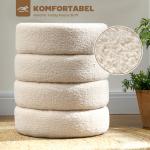 Rund Pall i Teddyfleece upp till 120 kg, Beige, Ø40x45 cm