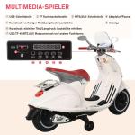 Elektrisk Barnmotorcykel med MP3 Musikbelysning för 3-6 År PP Vit 108 X 49 X 75 Cm