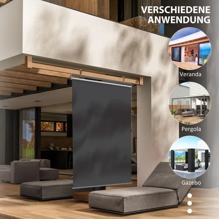 Vertikalmarkis Utrullbart Insynsskydd 124 x 222 cm