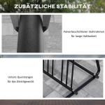 Cykelställ Multipelställ Silver av Stål för Utomhusbruk Väderbeständigt Stativ för upp till 6 Cyklar 155 x 100 x 75 cm