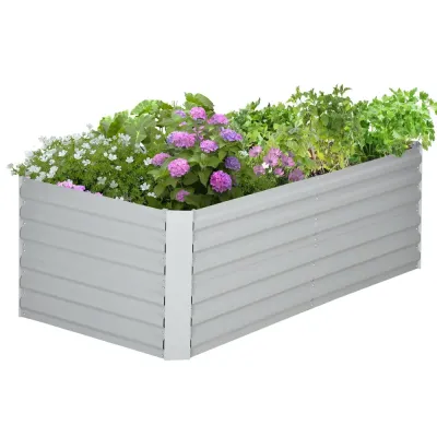 Odlingsbänk Högbädd Planteringslåda Silver 180 x 90 x 60 cm