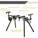Stativ för Kapsågsarbetsbord Sidoförlängning 123,5-245 Cm Svart och Silver