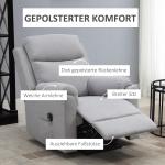 Elektrisk TV-Stol med Uppresningshjälp, Bekväm Relaxfåtölj i Linnetyg, Justerbar Liggfunktion för Seniorer, Ljusgrå, 83 x 89 x 102 cm